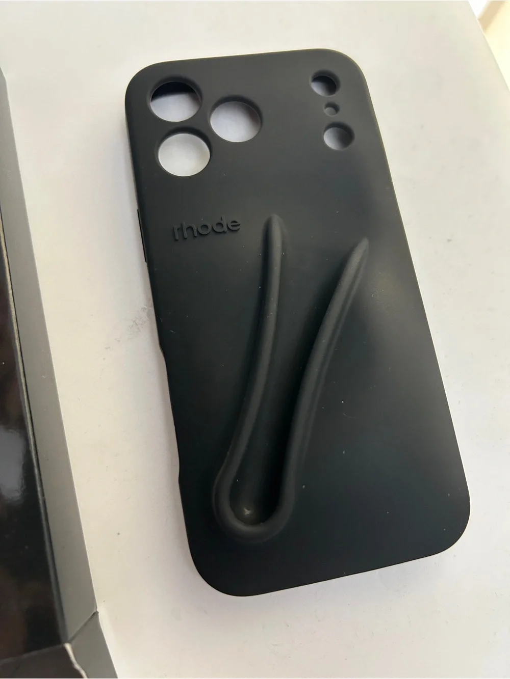 RHODE Black Silicone Phone Case with Sculpted Grip iPhone 17 pro max